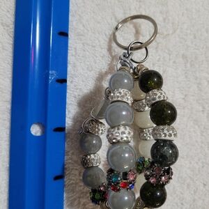 Elegant Silver and Multicolor Beaded Bracelet